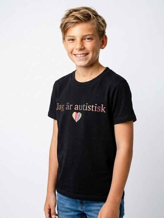 T-shirt jag är autistisk - svart