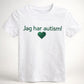 T-shirt jag har autism - grönt glitter
