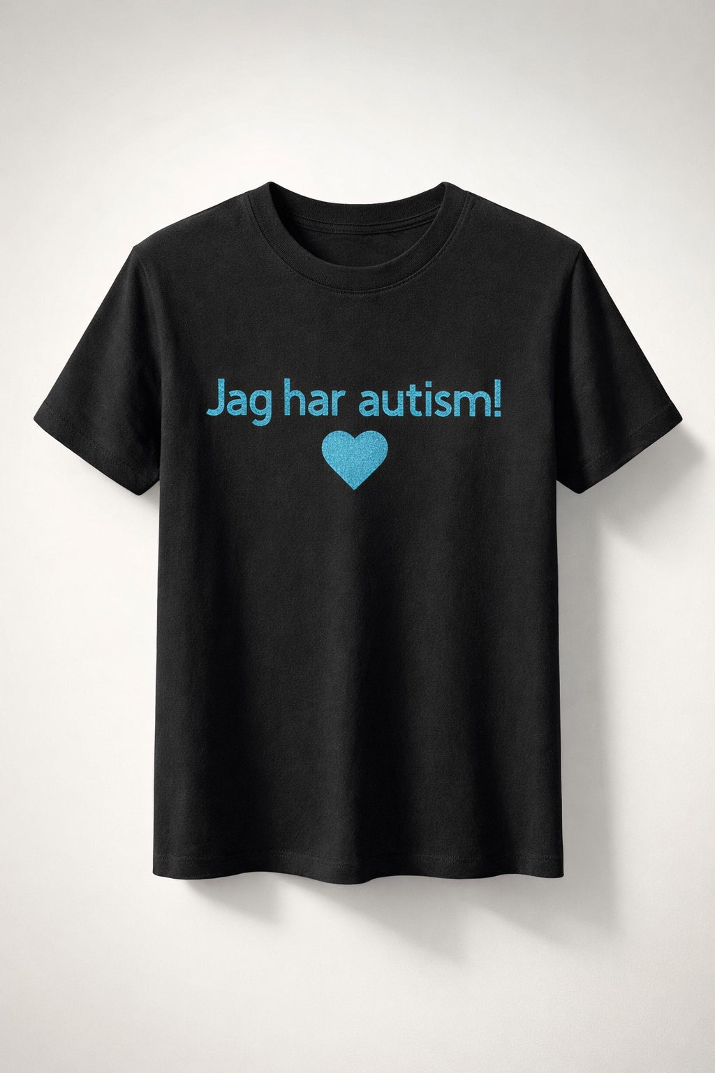 T-shirt jag har autism - blå glitter