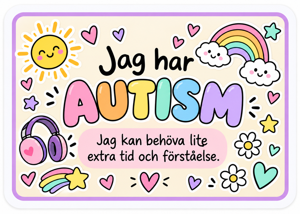 Jag har autism – situationskort