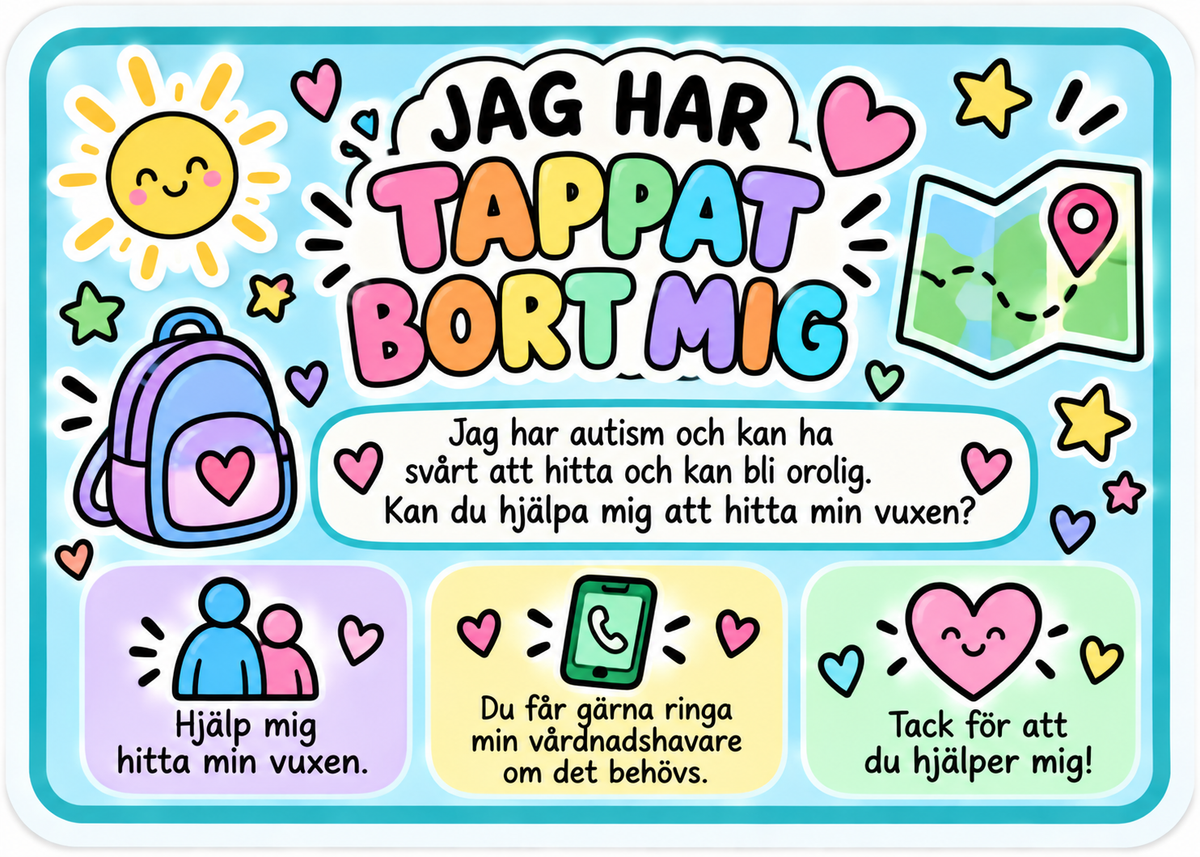 Jag har tappat bort mig – hjälpkort 🚨💛