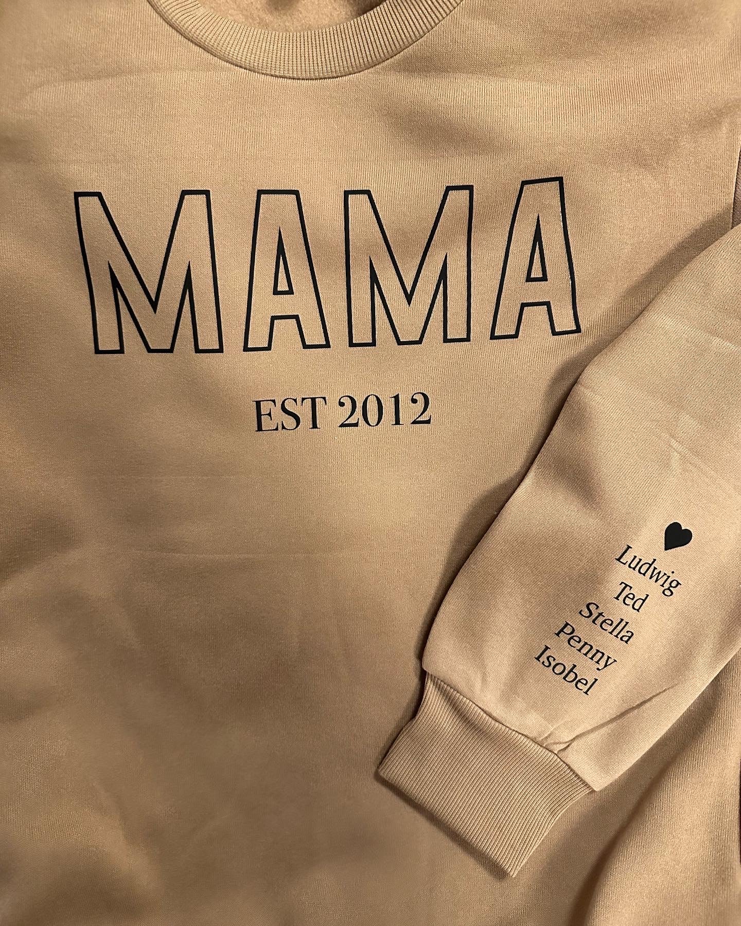 Tjocktröja MAMA beige