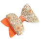 Hårrosett orange med glitter